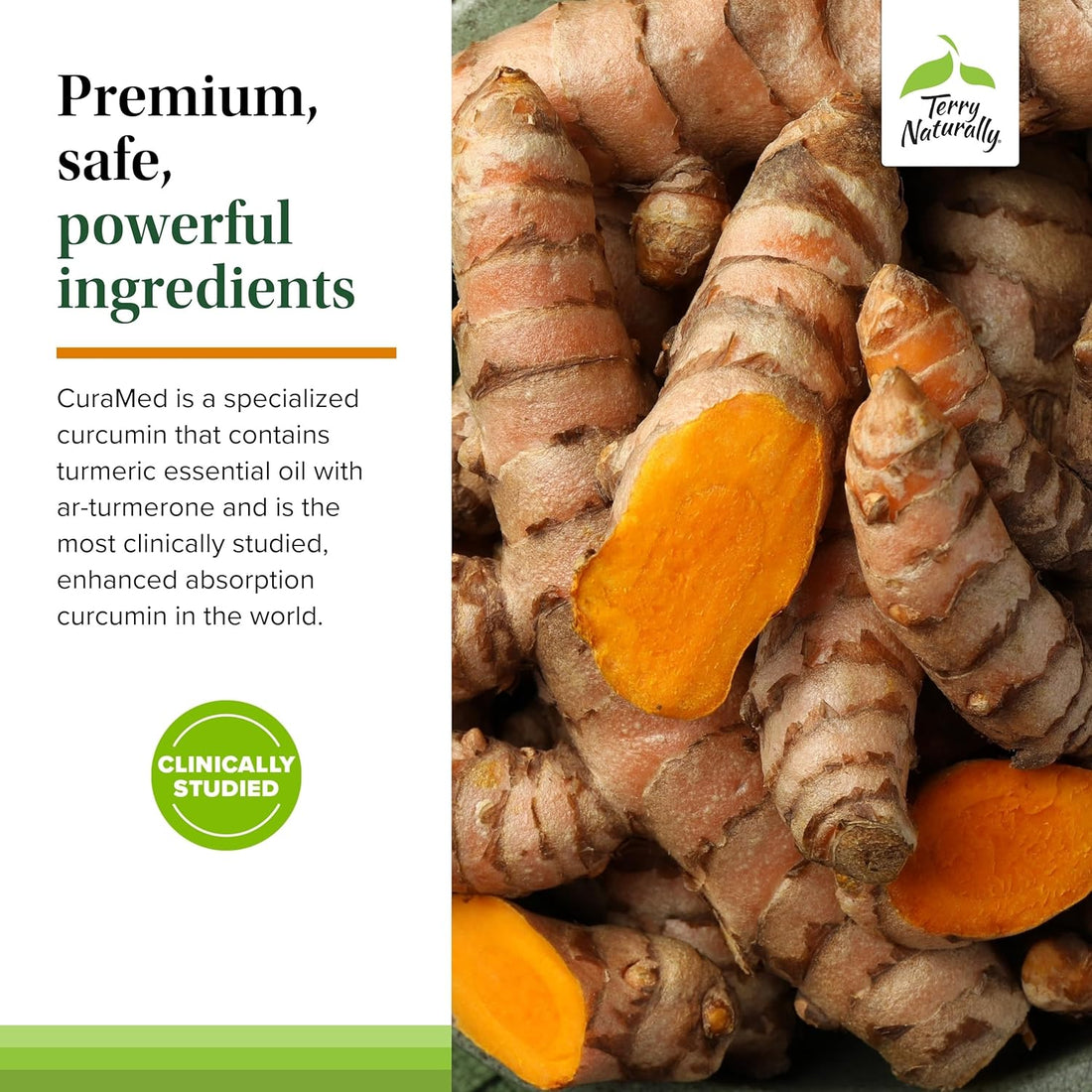 Terry Naturally CuraMed 750 mg - Antioxidant Supplement for Brain & Heart Health Support - Supplement with High-Potency Curcumin Complex - Kidney, Liver & Immune Health Support - 120 Softgels (1 Pack)