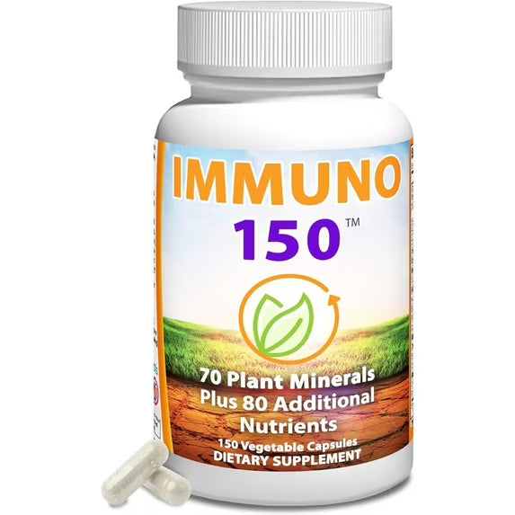 Immuno 150 Complete Daily Wellness Supplement with 70 Plant-Sourced Minerals to Support Immunity and Cellular Renewal Packed with Antioxidants